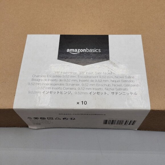 Cabinet Inset Hinges Satin Nickel 3/8" Inset Set of 10 - Picture 6 of 6